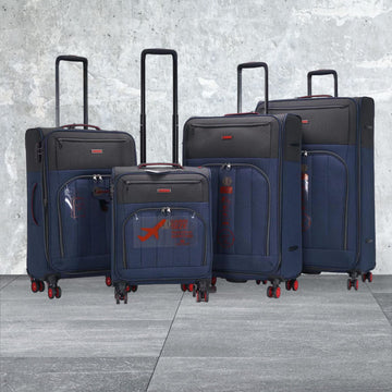 PL101 LUGGAGE, LIGHTWEIGHT 4 DOUBLE WHEELS SPINNER SOFT