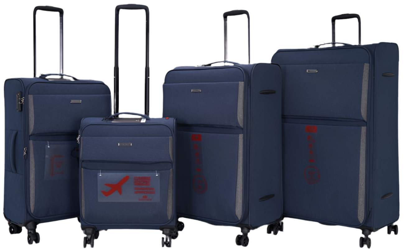 PL103 SOFT SHELL LUGGAGE, EXPANDABLE LIGHTWEIGHT 4 DOUBLE WHEELS SPINNER SOFT