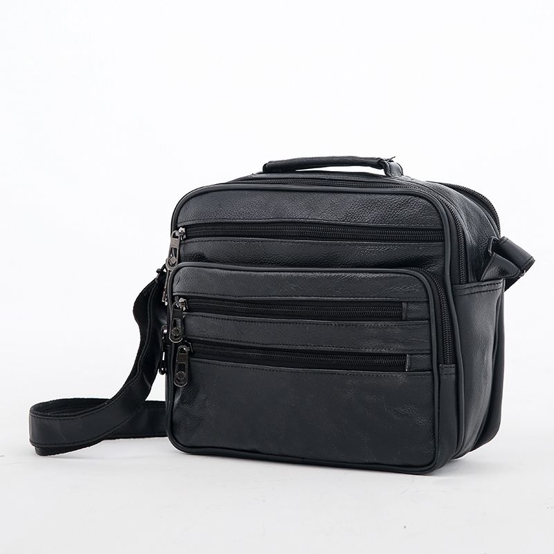 Men Handbag Zipper Men Business Bag Black