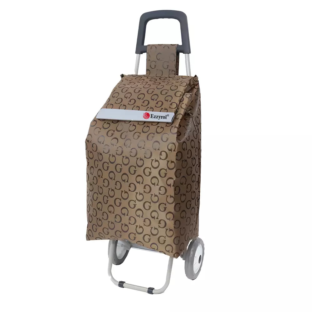 50L Large Folding Shopping Trolley with Free Extra Wheel