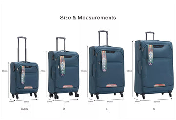 Just Pack luggage set, single Cabin suitcase, check in suitcase 20kg 23kg & 30kg