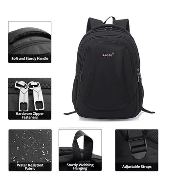 Waterproof Laptop Bag Travel Shoulder Bag (Black)