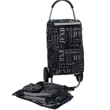 Ezzyroll Extra Large Lightweight Wheeled Shopping Trolley Black